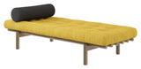 Next Daybed Sofa bed, Brown lacquered pine, Honey velvet