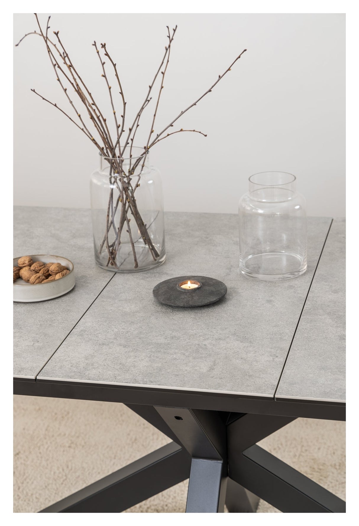 Heaven, dining table 168/210cm - gray