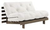 Roots 140 Sofa bed, Brown lacquered pine, Natural