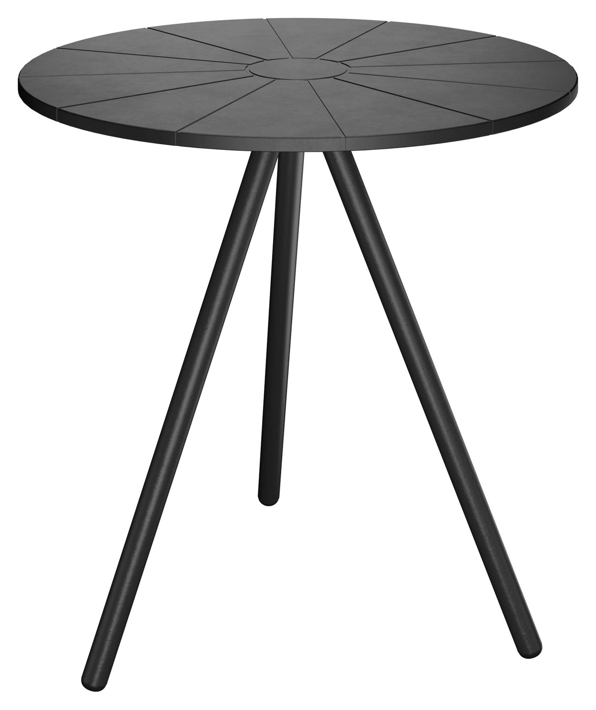 Nami Café table, Powder coated, Ø64, Black