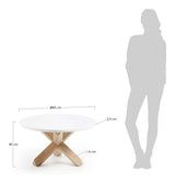 Lotus Coffee Table, White, Ø65