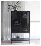 Carmel, display cabinet 160cm - black