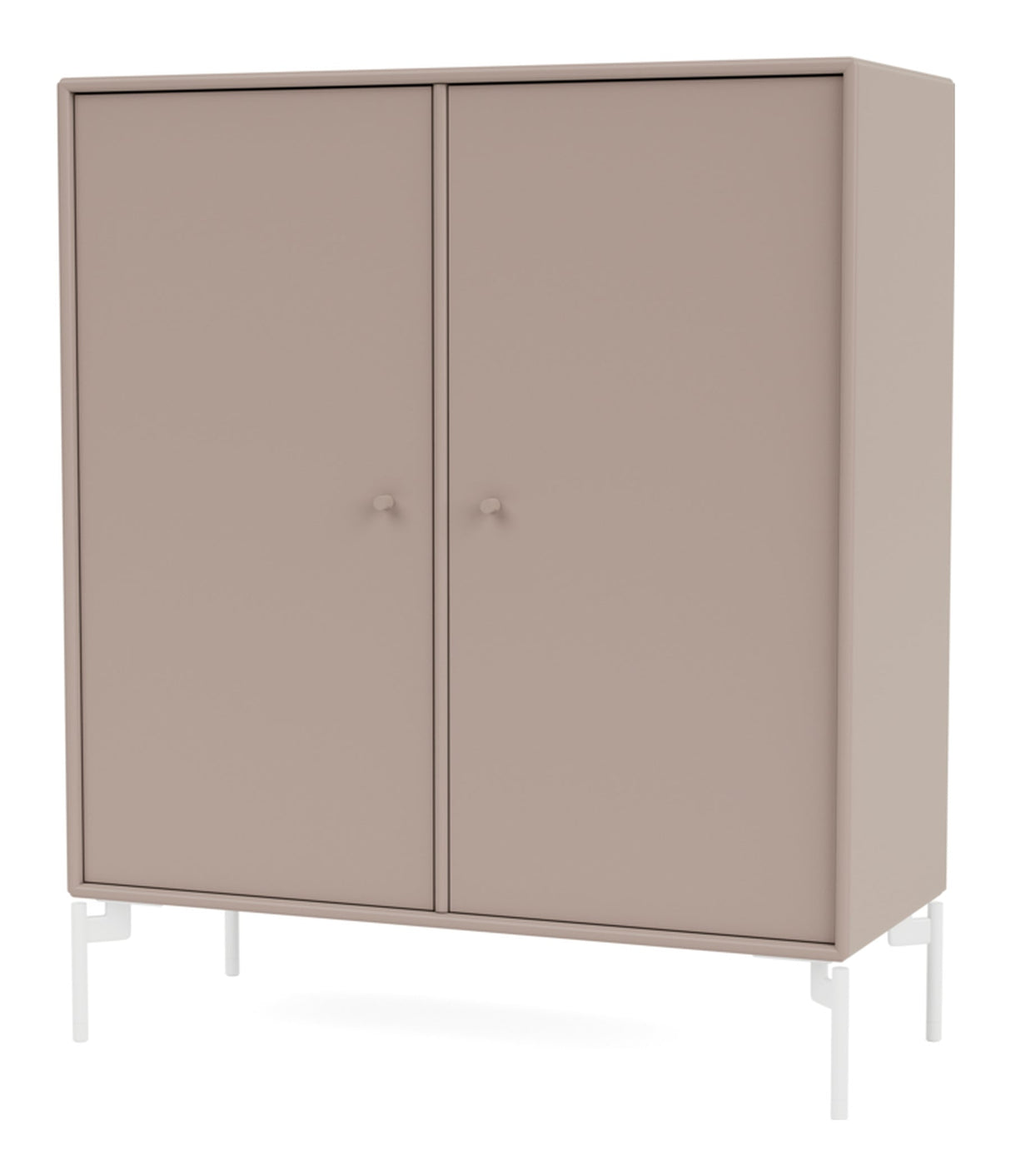 COVER Cabinet with white legs, Mushroom