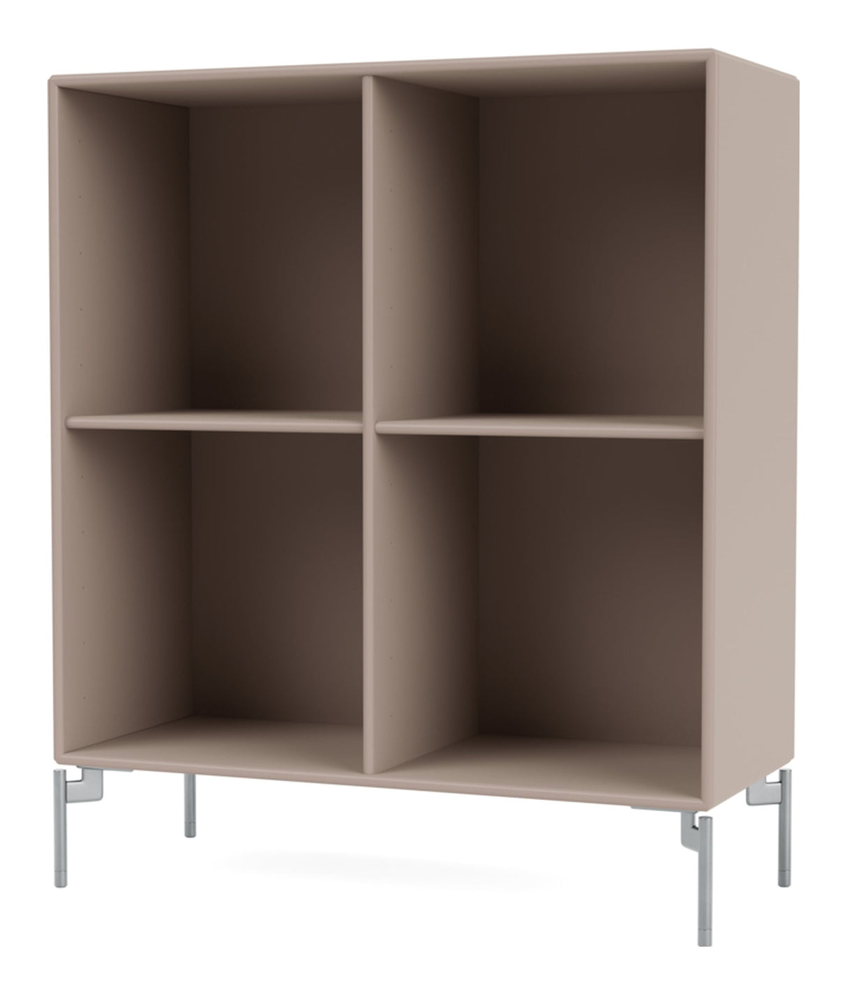 SHOW Bookshelf with silver legs, Mushroom