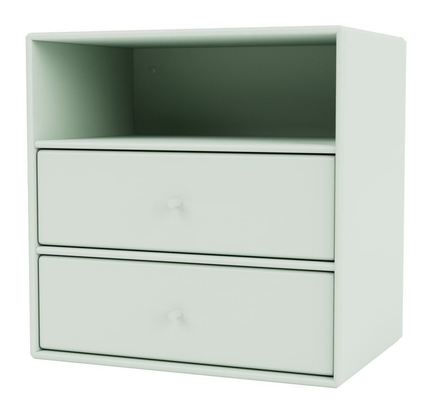 Mini Shelf Module w. 2 drawers, Mist