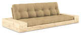 Base Sofa bed with Sideboxes, Wheat Beige/nature