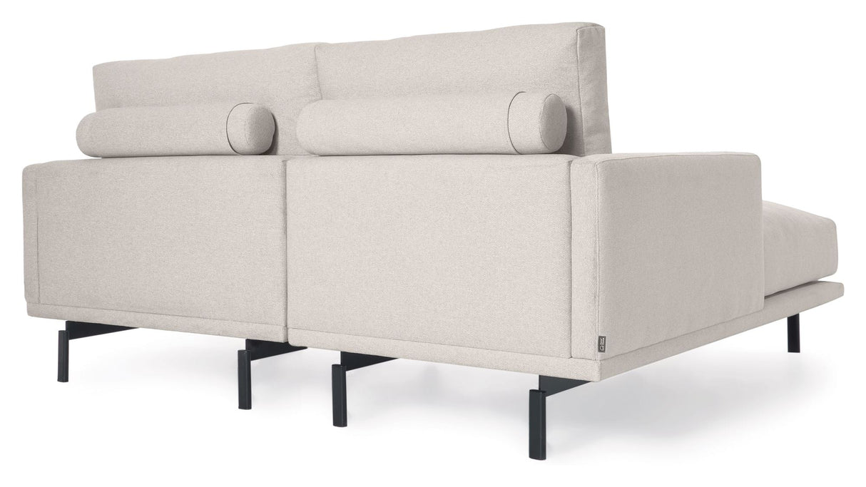 Galene 3-pers. Sofa with left-facing chaise longue, B214, Beige chenille