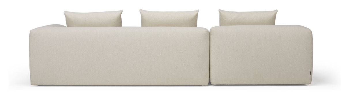 Kornum Sofa with chaise longue left, Offwhite Bouclé