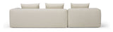 Kornum Sofa with chaise longue left, Offwhite Bouclé