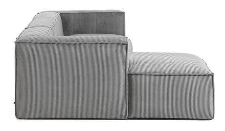 Block 3-pers. Sofa with left-facing chaise Dark Gray Velvet