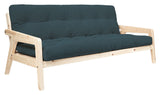 Grab Sofa Bed, Pine/Pale Blue Velvet