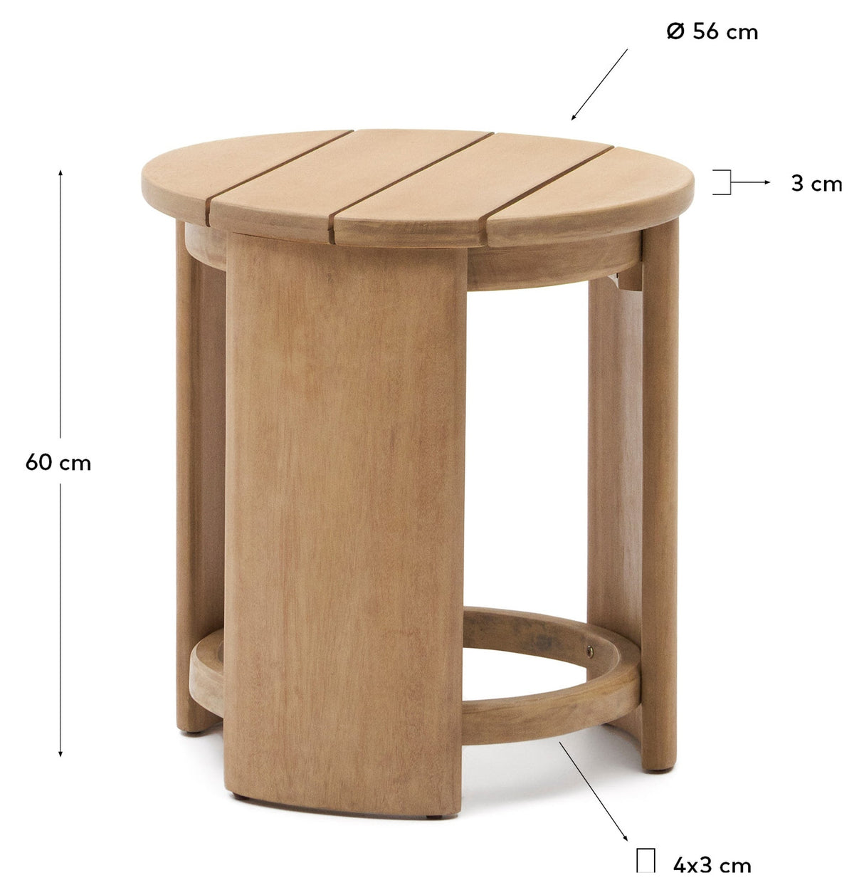 Xoriguer side table, wood Ø63.5