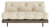 Roots 160 Sofa bed, Brown lacquered pine, Beige