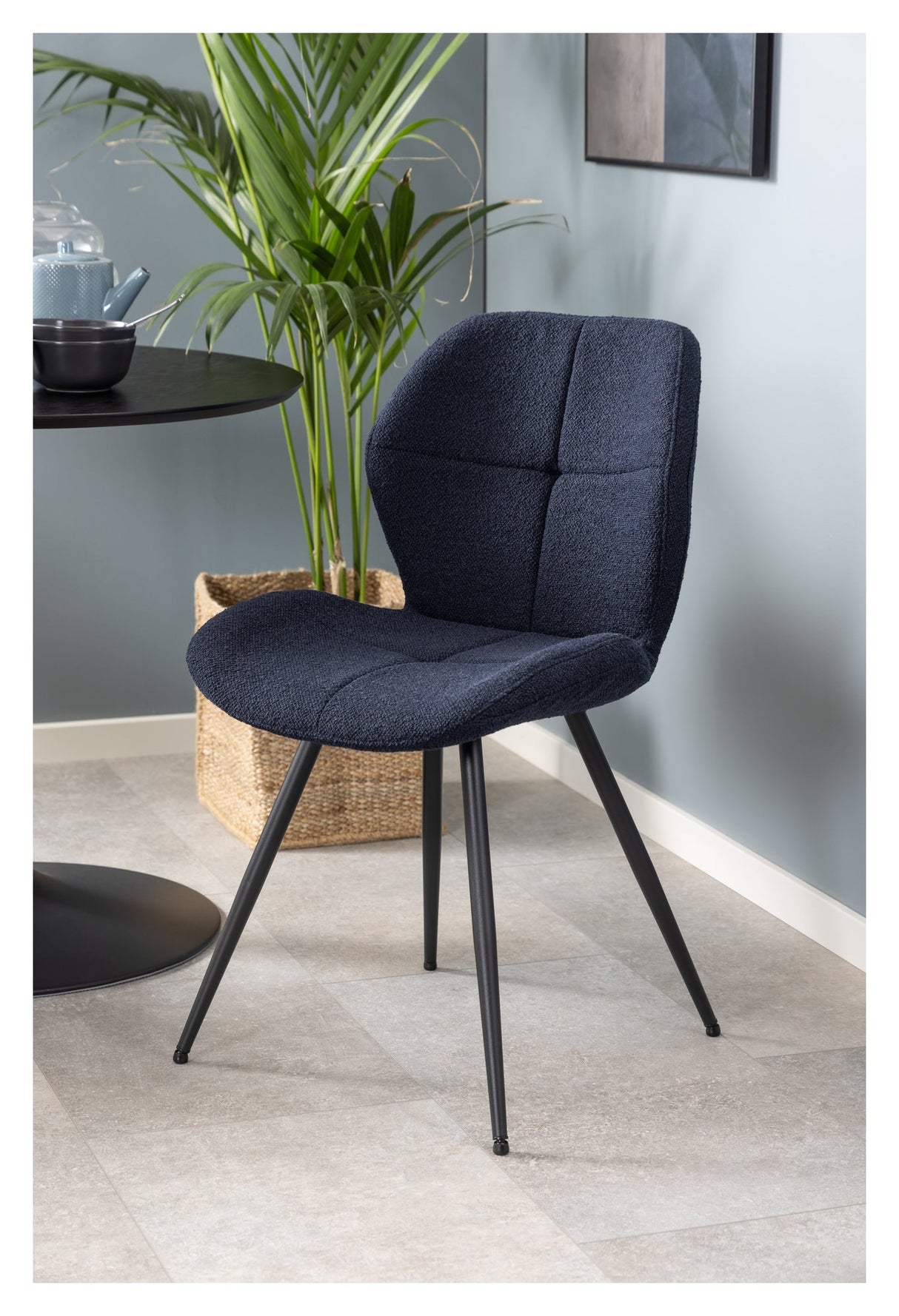 Petri, dining chair - dark blue