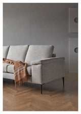 Nabbe 3-pers. Sofa with chaise longue, left Sand fabric