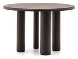 Mailen Dining table, Ash veneer/Dark finish, Ø120