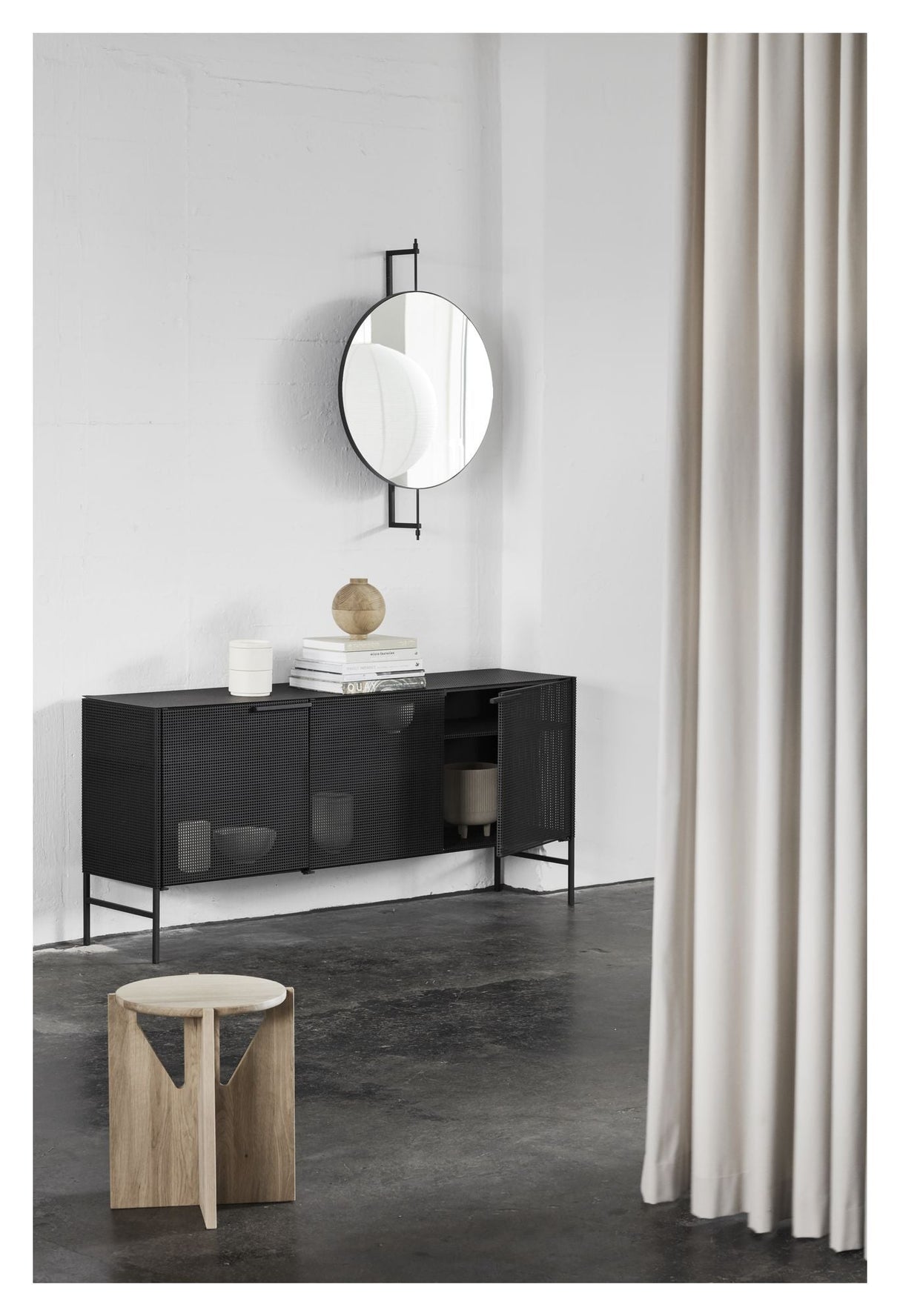 Grid Sideboard, Black Steel