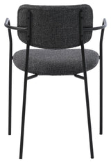 Zama, dining chair w/armrests – gray