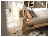 Peek Bed frame w/lamps, Light Wood, 200x140