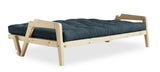 GRAB Sofa bed 130x200, Nature/Petrol blue