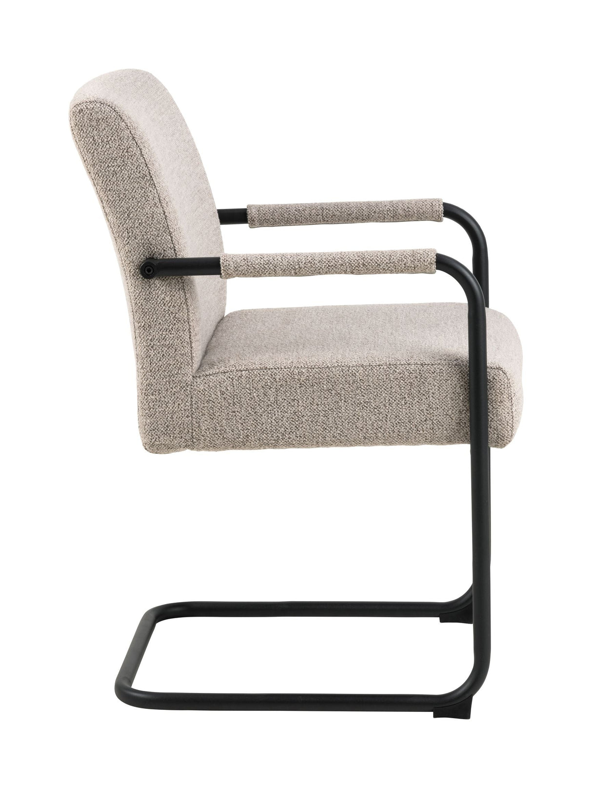 Adele Dining chair with arm, Light melange fabric