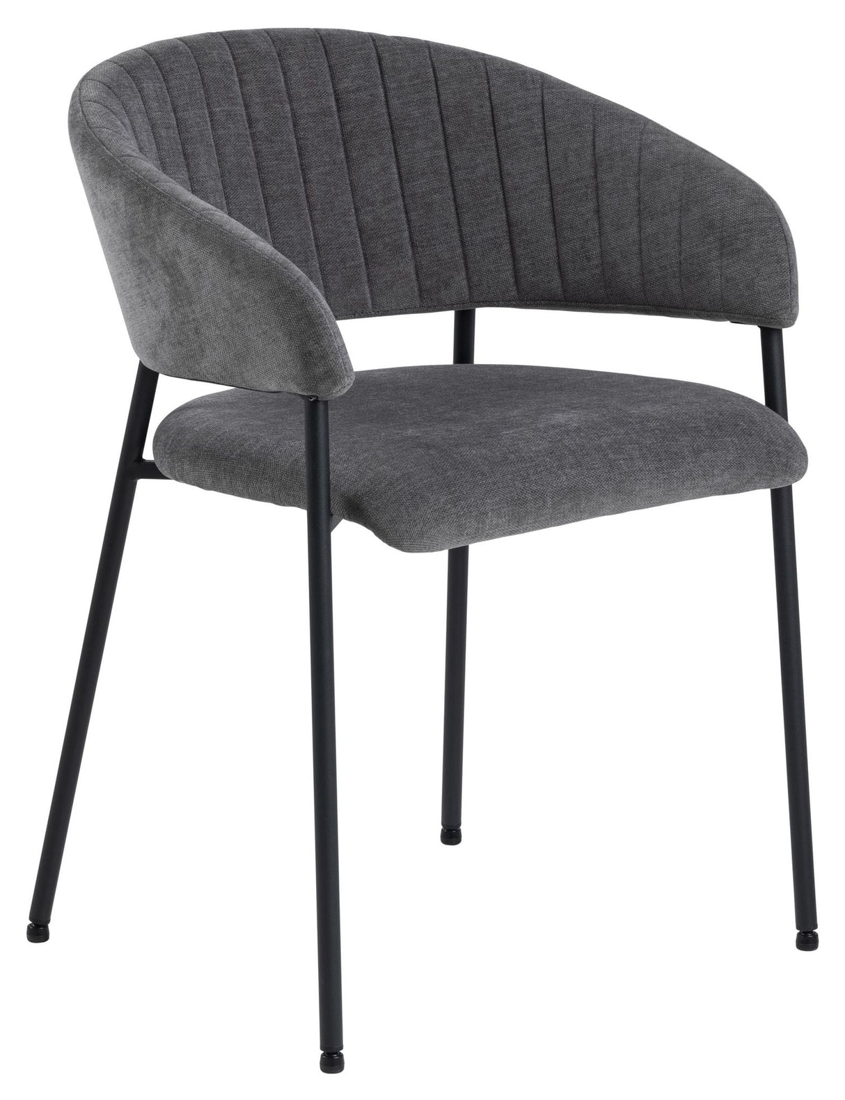 Ann Dining chair with armrests, Gray fabric