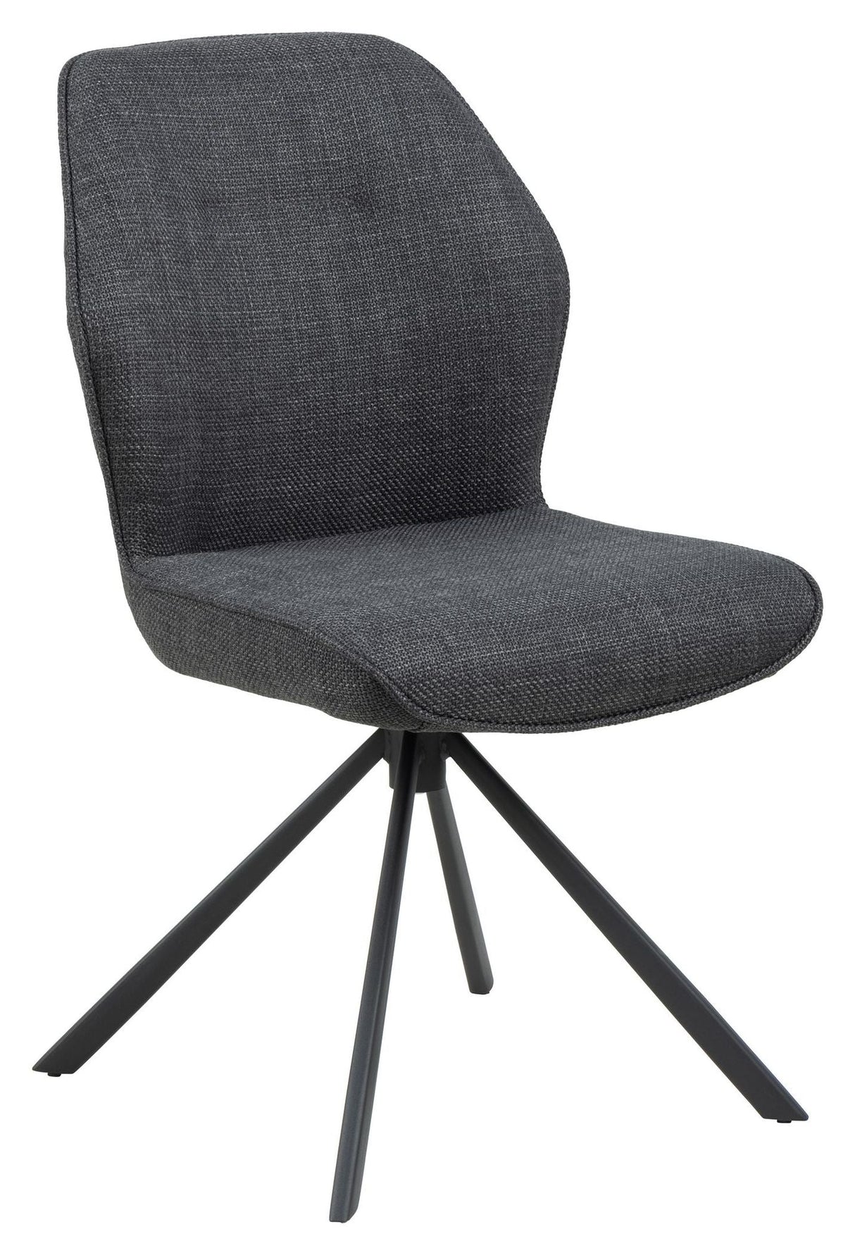 Boston Dining chair with swivel function, Gray fabric