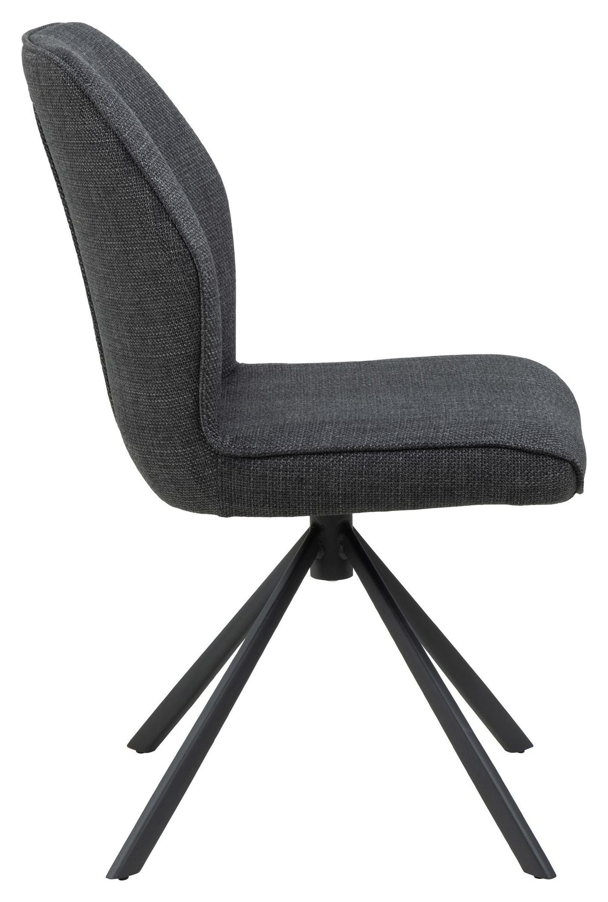 Boston Dining chair with swivel function, Gray fabric