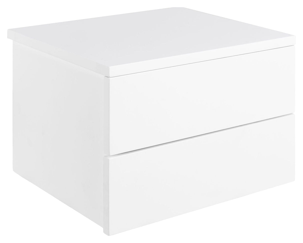 Avignon Bedside Table, White MDF