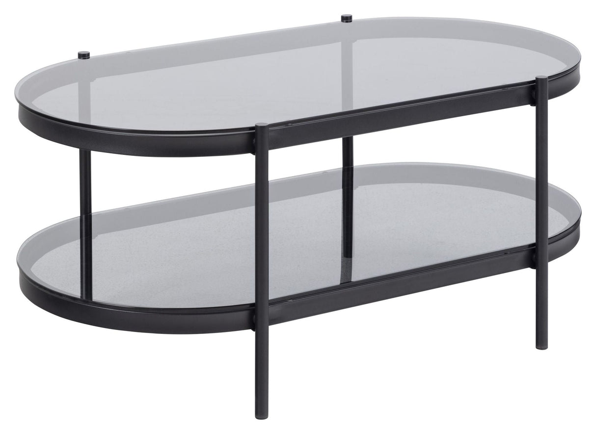 Bayonne Coffee table, Gray glass, 95x50x42