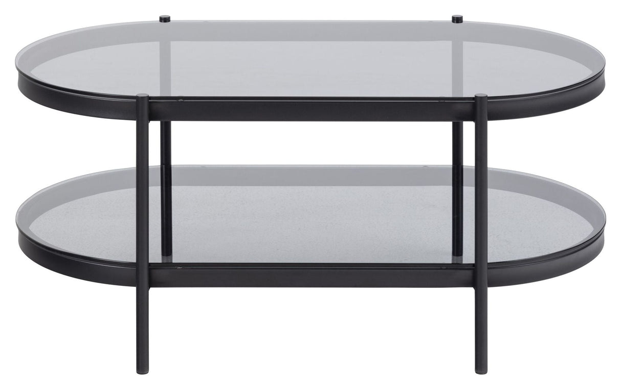 Bayonne Coffee table, Gray glass, 95x50x42