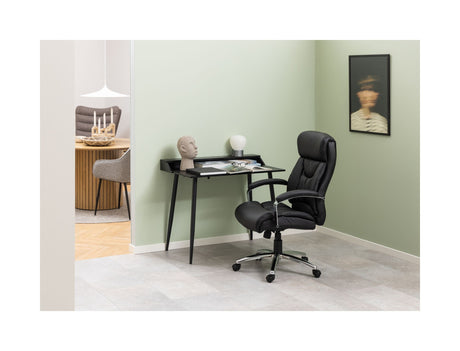 Benson Office chair with gas lift, turn and tilt function, Black PU leather look