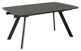 Blackburn Dining table with pull-out, Black ceramic, 160/240x97