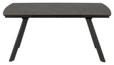 Blackburn Dining table with pull-out, Black ceramic, 160/240x97