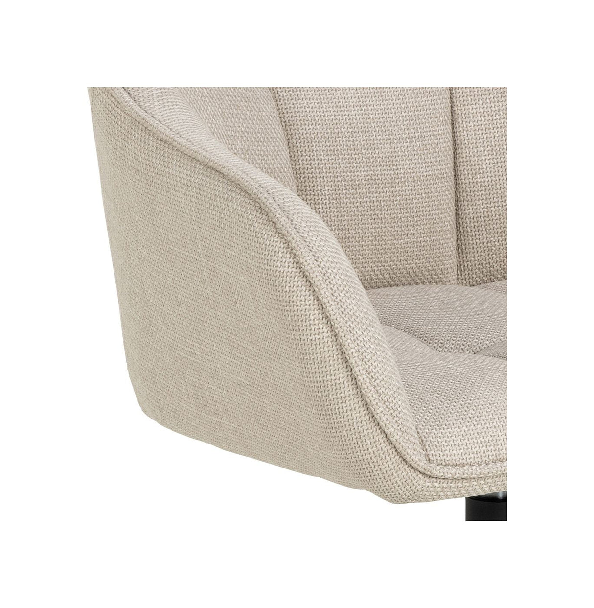 Åre Dining chair with armrests and turns, Beige fabric