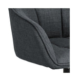 Åre Dining chair with armrests and turns, Gray fabric