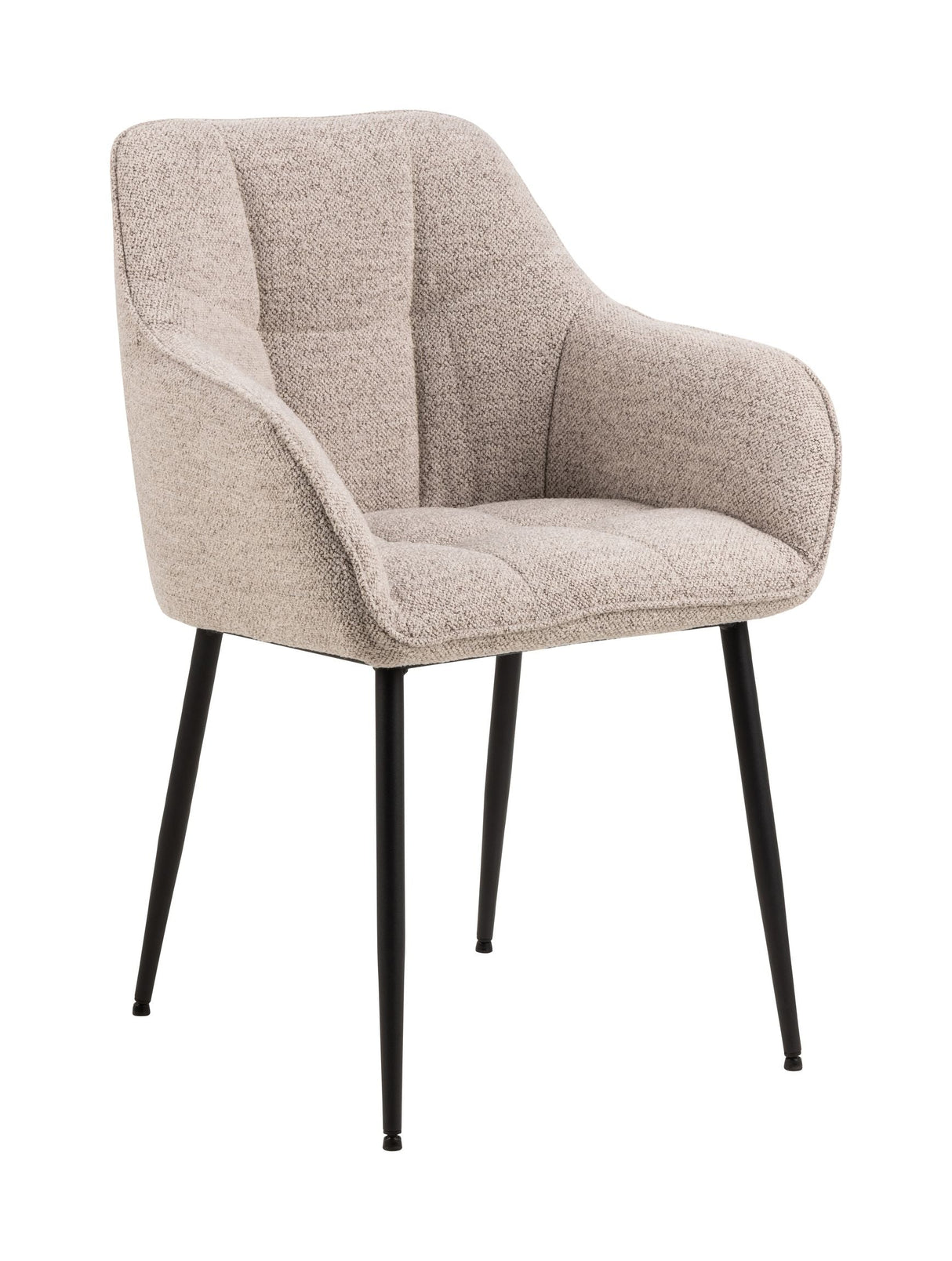 Åre Dining chair with armrests and sewing, Beige fabric