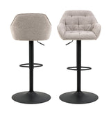 Brooke Barstool with gas lift and turn, Beige fabric