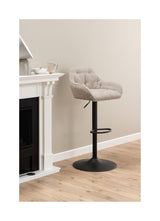 Brooke Barstool with gas lift and turn, Beige fabric