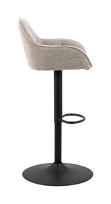 Brooke Barstool with gas lift and turn, Beige fabric