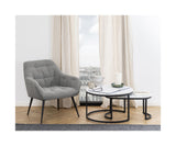 Brooke armchair, gray fabric