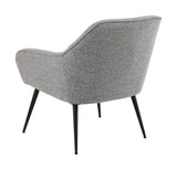 Brooke armchair, gray fabric