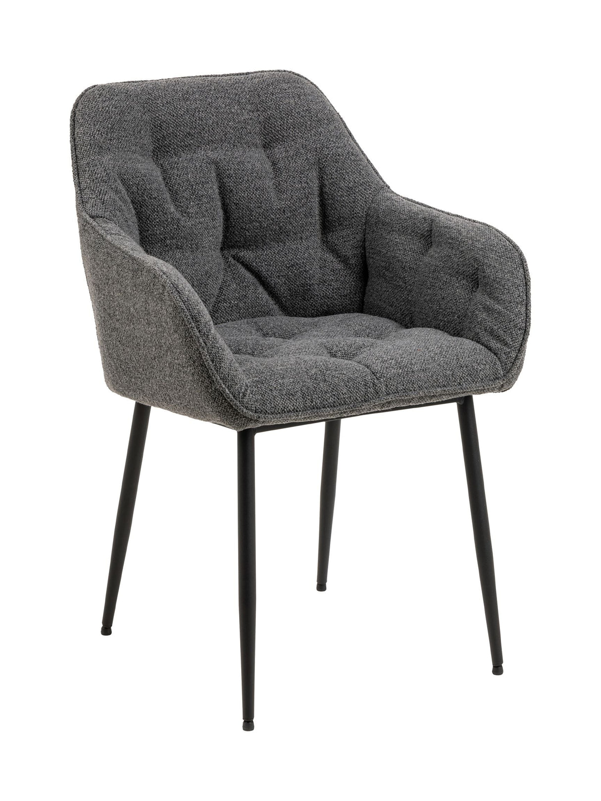 Brooke Dining chair with armrests, Anthracite fabric