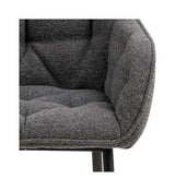 Brooke Dining chair with armrests, Anthracite fabric