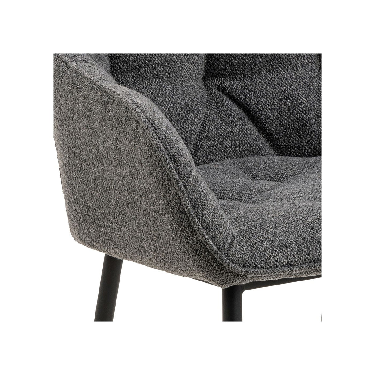 Brooke Dining chair with armrests, Anthracite fabric