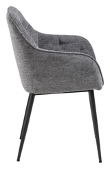 Brooke Dining chair with armrests, Anthracite