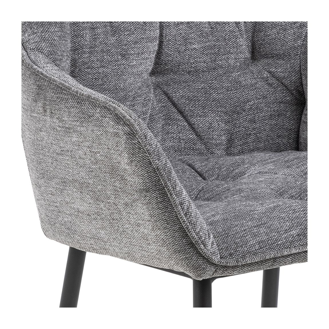 Brooke Dining chair with armrests, Anthracite