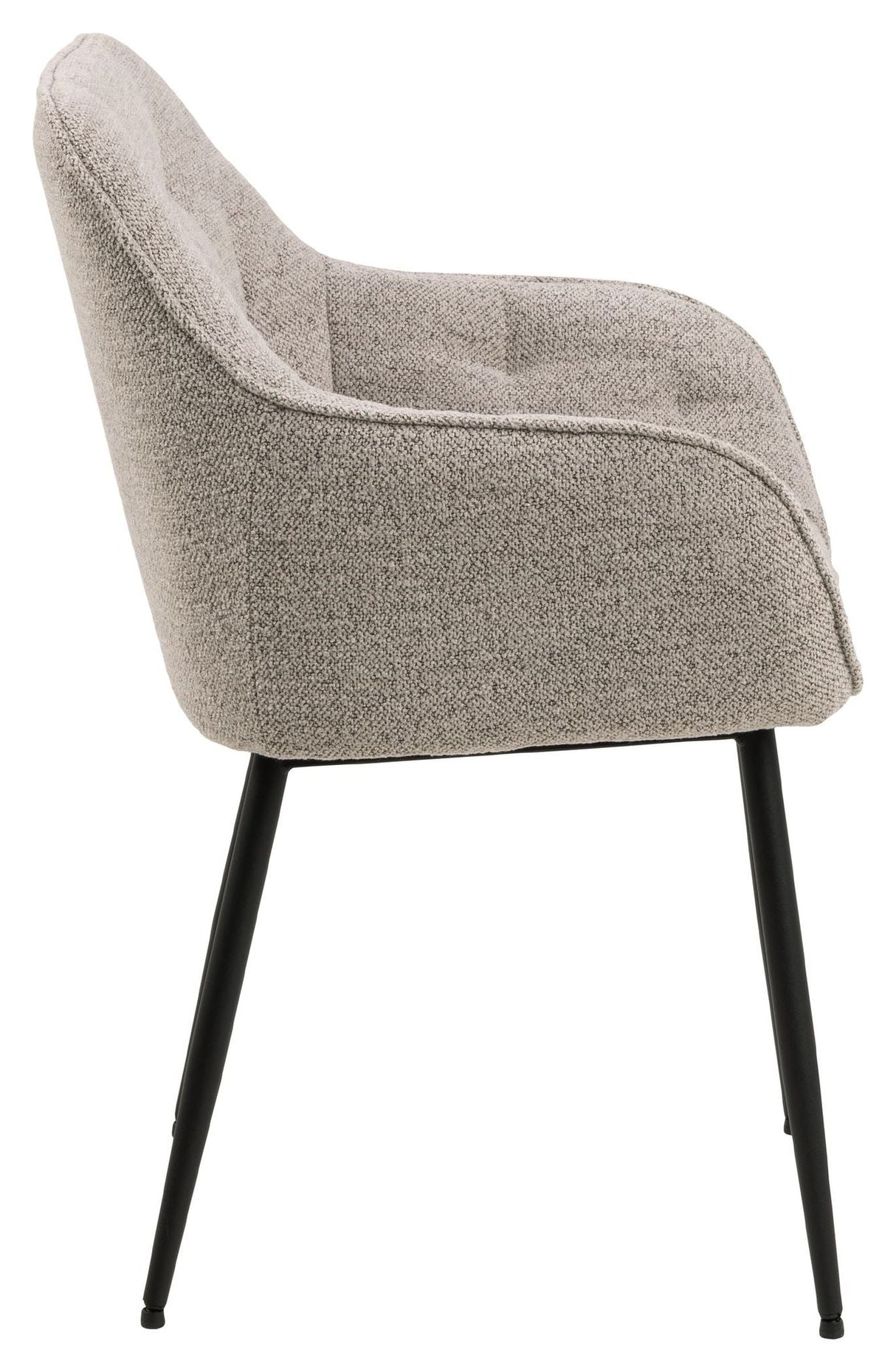 Brooke Dining chair with armrests, Beige fabric