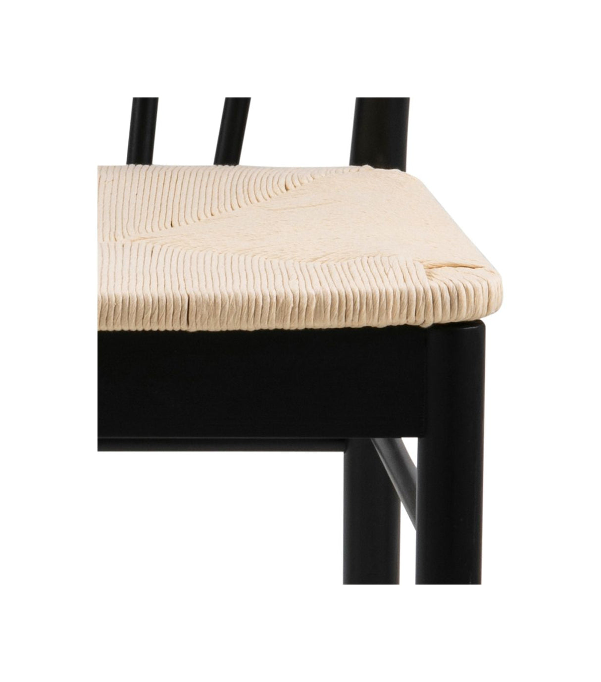 Hornbæk Dining chair with armrests, Matte black lacquered oak