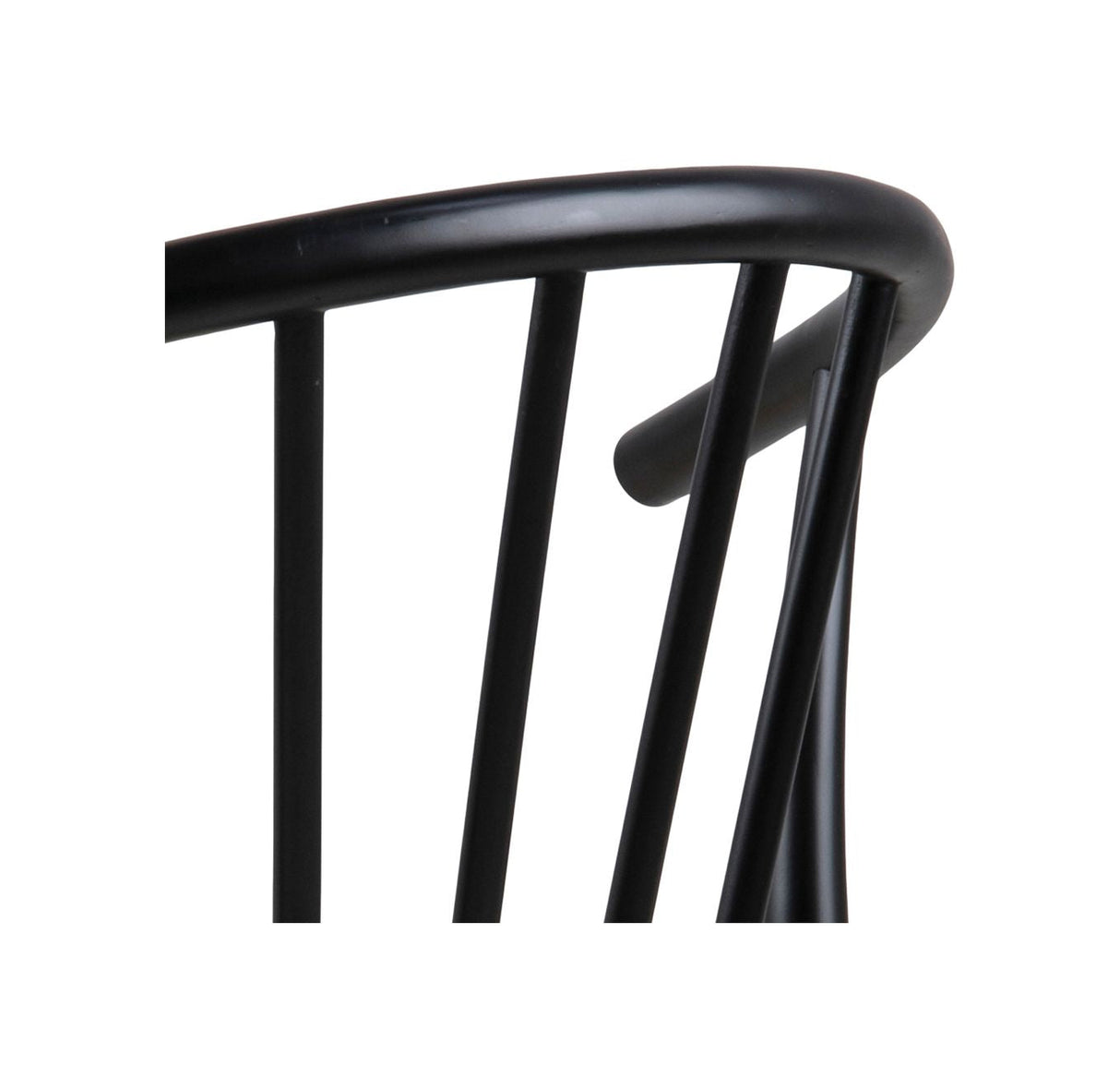 Hornbæk Dining chair with armrests, Matte black lacquered oak